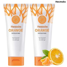 HECMOKS 3PCS Orange Enzymes Exfoliating Gel Skin Care Face Scrub Peeling Gel with Orange, Orange Exfoliating Gel, Moisturising Exfoliator for All Skin - Specification: 2PCS