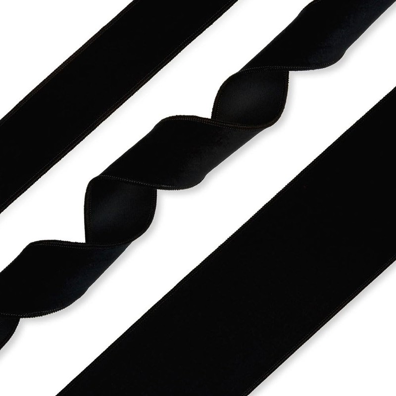 FloristryWarehouse Black Christmas Velvet Fabric Ribbon 100mm (4") Wide on
