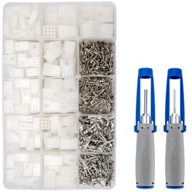JRready ST6478 Pin Connectors Kit 678PCS 2 3 4 6 9 12 Pin Housing 062” and 093”Series Crimp Terminal Molex Connector 14-24AWG Male Female Pins with Pin Remove Extractor Tool for Electrical Connector