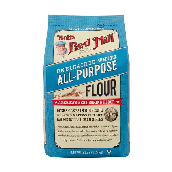 Bob's Red Mill Unbleached White All-Purpose Baking Flour, 5-pound