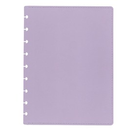 ITSYHPRO Medium Size Discbound Journal PU Leather Covers(1 Pair) Compatible with Circa Arc TUL and Happy Planner(Light Purple,Medium)