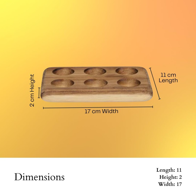 Wooden Egg Tray for 6 Eggs