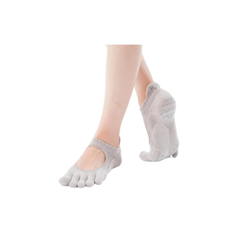 Knitido + Kumo Yoga Pilates Barre Toe Socks with ABS,