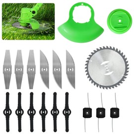 FS-PINGXIANG Cordless Strimmer Blades Replacement Accessories, 18 Pcs Lawn Mower Metal Blades, Weed Wacker Replacement Blade, Garden Grass Spare Blade, Stainless Steel Blades for Mowing Lawns