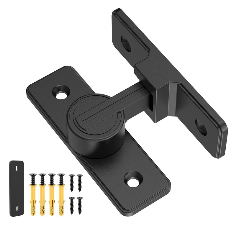 Heavy Duty 90 Degree Barn Door Lock, Zinc Alloy Security