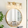 Jonsi Gold Bathroom Light Fixtures 3-Light Vanity Lights Modern Wall