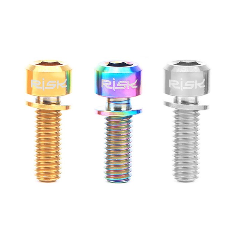 Hosioe 4PCS Caliper Adapter for M6x18/20mm Titanium Ti Bolt MTB