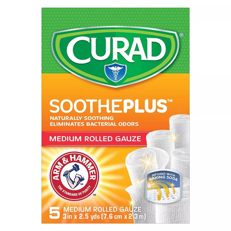 Curad Bv Sootheplus Rolled Gasa Con Arm & Hammer Bicarbonato