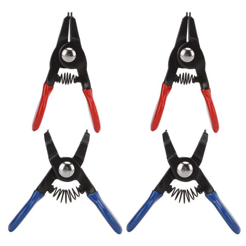 4pcs Mini Snap Ring Plier Set Universal Metal Spring Loaded
