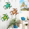 VividLadybug Metal Sea Turtle Beach Wall Decor - Set of