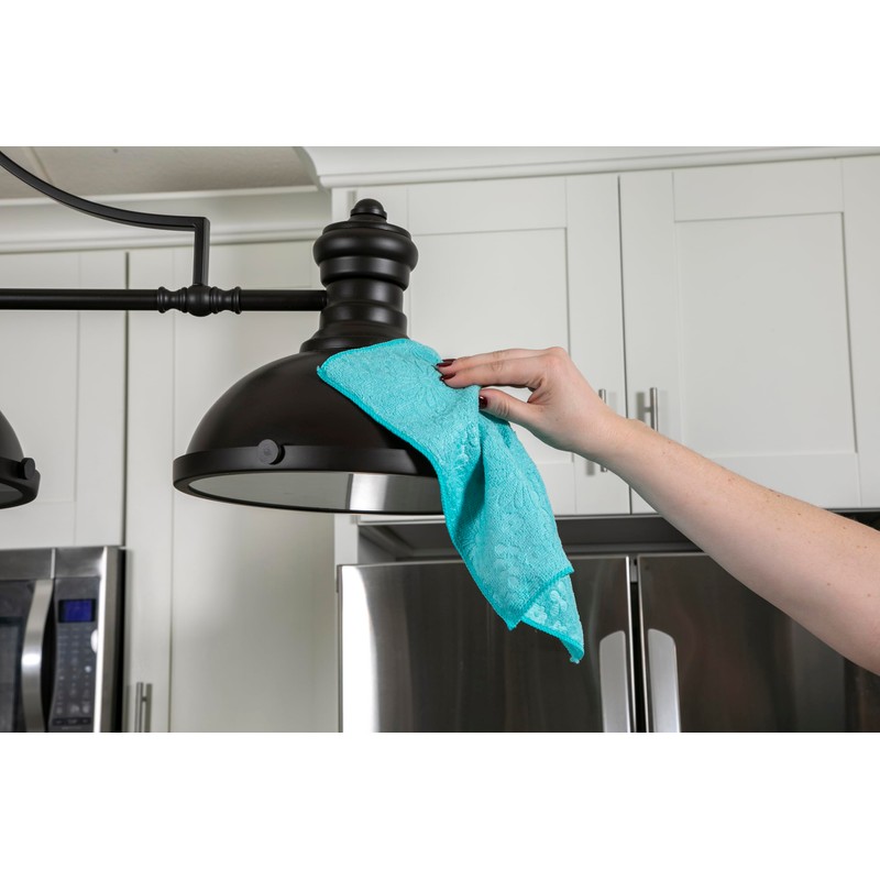 EvriHome Microfiber Cleaning Cloths, Attract Dust Like a Magnet, Embossed