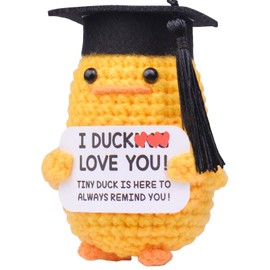 Mwmoeen Pocket Hug Positive Duck Graduation Hat Student Hat Positive Duck Knitting Wool Duck Bachelor Hat Emotional Support Ducks Gifts Graduate Party Decoration Gifts for Graduates