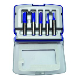 Tivoly XT606470001 Set of 5 Straight Router Bits Grey