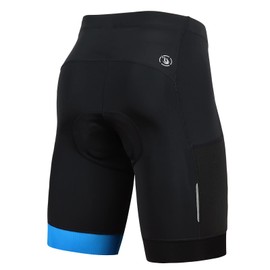 beroy Men's Padded Cycling Shorts Bike Shorts Padding Spin Compression Road Biking Tights with Drawstring(Blue,M)