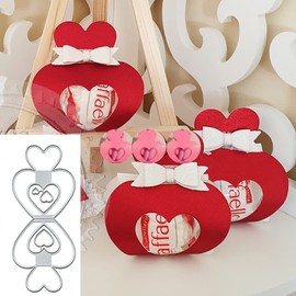 Valentine's Candy Box Metal Cutting Die Cuts, Valentine's Candy Box Embossing Stencils DIY Crafts Cards Cutting Dies Cuts for DIY Embossing Card Making Photo Decorative Paper Dies Scrapbooking