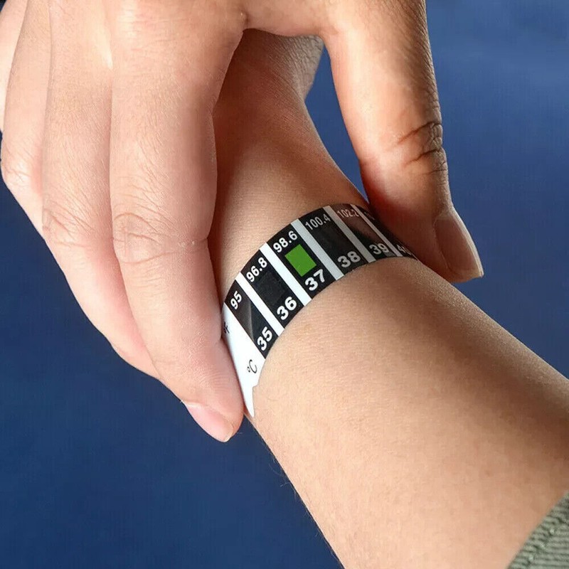 Feverscan 10x Lot Forehead Strip Head Thermometer Temperature Strips For