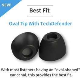 Comply Foam 100 Series Oval Replacement Ear Tips for Etymotic, ISOtunes, Westone & More | Ultimate Comfort | Unshakeable Fit | TechDefender | Small, 3 Pairs