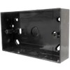 Black Pattress Box Double 32mm PVC Surface 2 Gang with