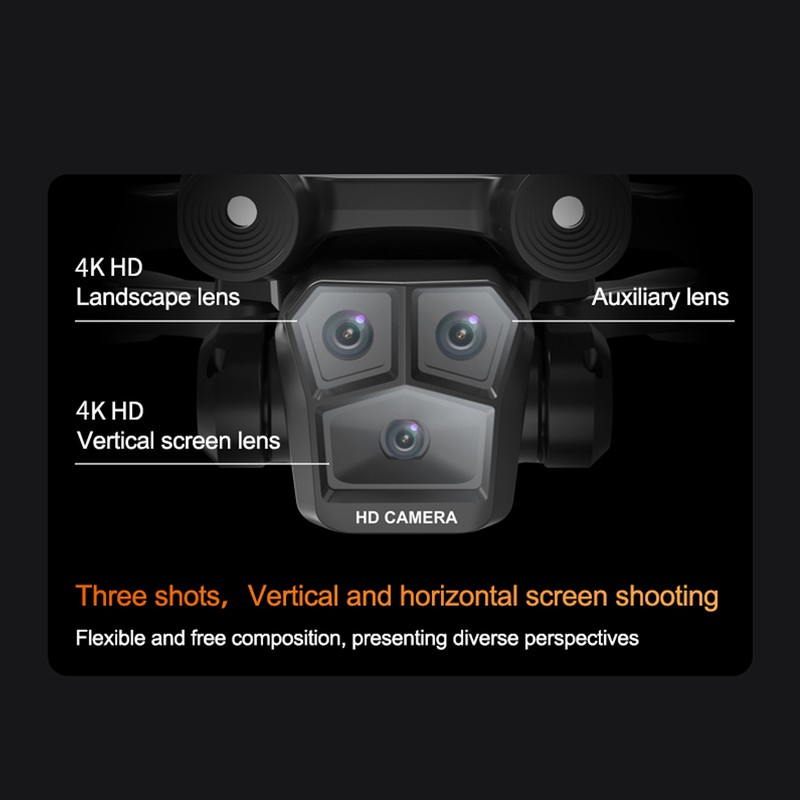 Remote Control Drone with Camera 4K Dual Camera 4-Sided Obstacle
