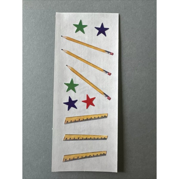 Mrs. Grossman's Stickers | PENCIL RULER STAR | Retired 1998