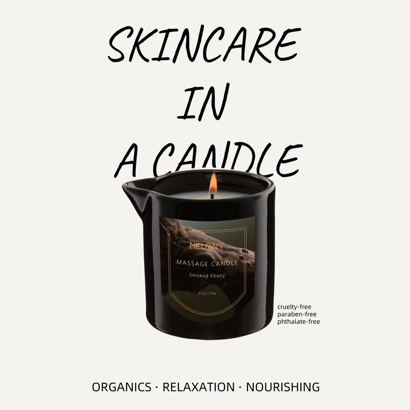 MELONY Luxury Massage Candle - Moisturising, Body Oil Candles for