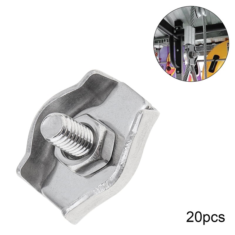 Smgda Wire Clips 20pcs M3 304 Stainless Steel Wire Rope