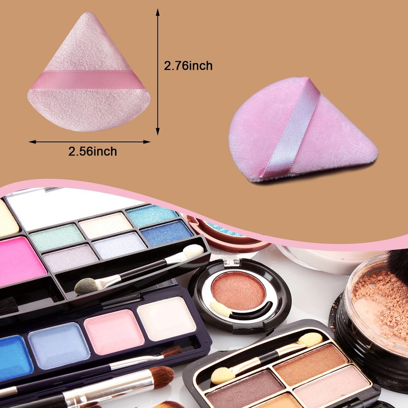 9 Pcs Pink Triangle Powder Puff Makeup Puff:Powder Puff Face