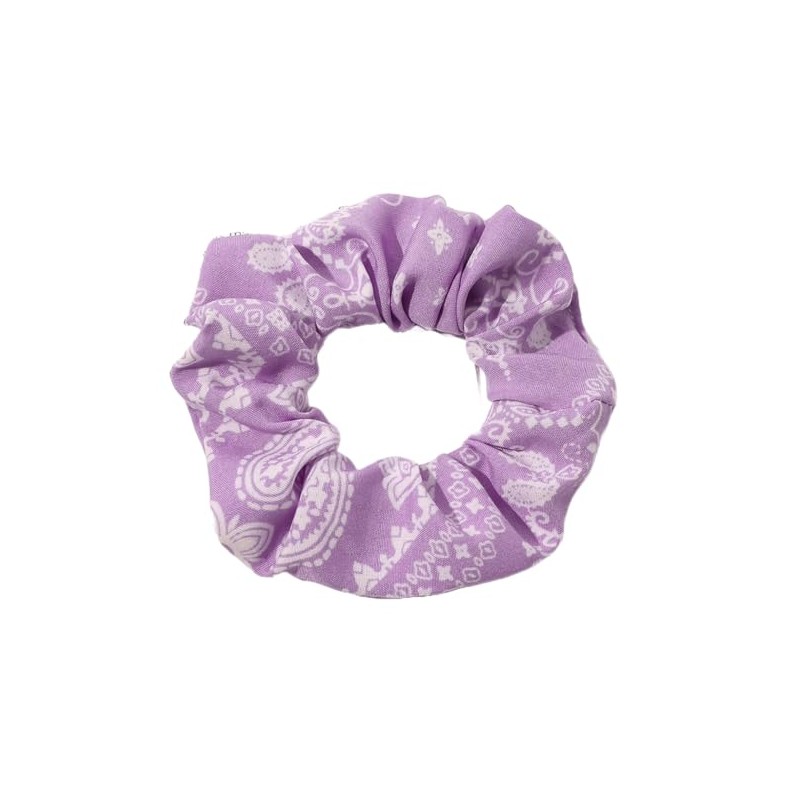 Scrunchie Lilac Paisley Scarf Hair Band Elastic Ponytail Tie Soft