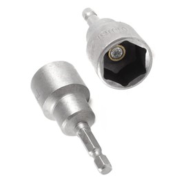 TOP-VIGOR 2Pcs 19mm Nut Setter Driver Drill Bit Set, 1/4 inch Hex Shank Quick Change, 65mm Length Metric Nut Driver Set for Woodworking, Auto Repairing, Machine Maintenance, Furnitures