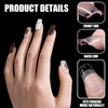 600 Pcs Clear Gel Nail Tips, Soft Gel X Full