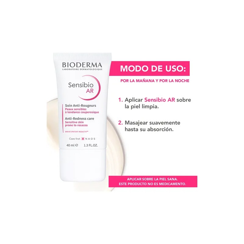 Bioderma Sensibio AR Cuidado Dermatolgico Antirrojeces, Piel Sensible, 40 ml