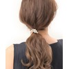 VINGTAINE H7603-S-HGOM Hair Elastic Hair Cuff, Pony Hook, Pearl, Bijou,