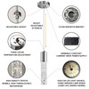 OKELI Modern Pendant Light,3 Color LED Bubble Crystal Island Light