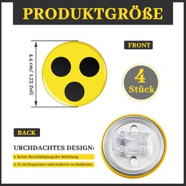 Cindeer Pack of 4 Blind Sign Blind Badge with Clamp Blind Badge Blind Badge Visual Impaired Aid for Family Friends Blind Visually Impaired People (with Inscription)