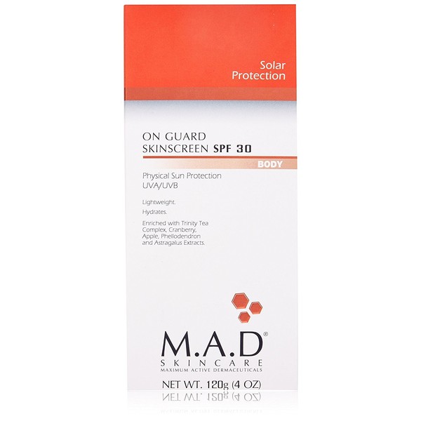 M.a.d Skincare Environmental On Guard Physical Skin Screen, Clear, 4 Ounce