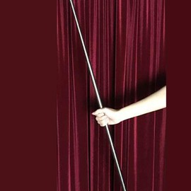 ♣ zqion Apearing Cane, Metal, Various Colors, 59.1 inches (150 cm), Gloves Included (Silver)