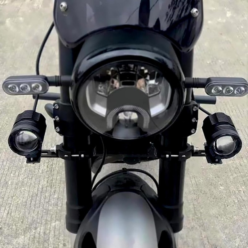 NINGDAKEAI 2 Pieces Motorcycle Headlight Mounts Adjustable Motorcycle Headlight Bracket