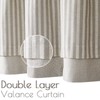 jinchan Linen Valance Curtain Striped Valance for Windows 18 Inch