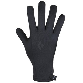 BLACK DIAMOND Midweight Screentap Gloves Touchscreen Fleece Liners for Running, Commuting, Hiking, Black-NPF, Large