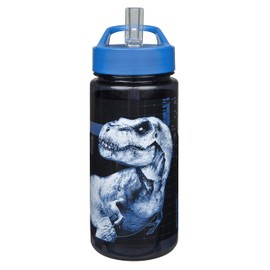Aero Jurassic World Water Bottle, Drinking Bottle for Children with Motif, Plastic Water Bottle, BPA Free, Capacity Approx. 500 ml, Integrated Straw, Ideal for Nursery and School