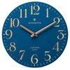 NIKKY HOME Navy Blue Wooden Wall Clock 12 Inch -
