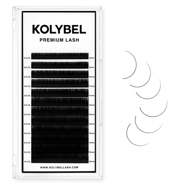 KOLYBEL Classic Lash Extensions 0.15 C CC D DD J