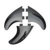 3Pcs Surfboard Fins PVC Quick Release Replacement Tri Fin Set