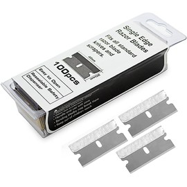 JAAGS Headley Tools Single Edge Razor Blades - 100 Pack, Durable Steel Blades for Paint & Sticker Removal, Ideal for Scrapers, Includes Clamshell Storage Box, Quality Guaranteed