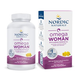 Nordic Naturals | Suplemento Alimenticio | Omega‑3 Para Mujer 500 mg + 76 mg GLA | 120 Cápsulas | 100% Puro | Sin OMG