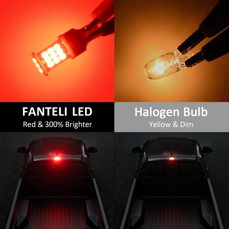 FANTELI 912 921 LED Bulb Red, Third Brake Center High