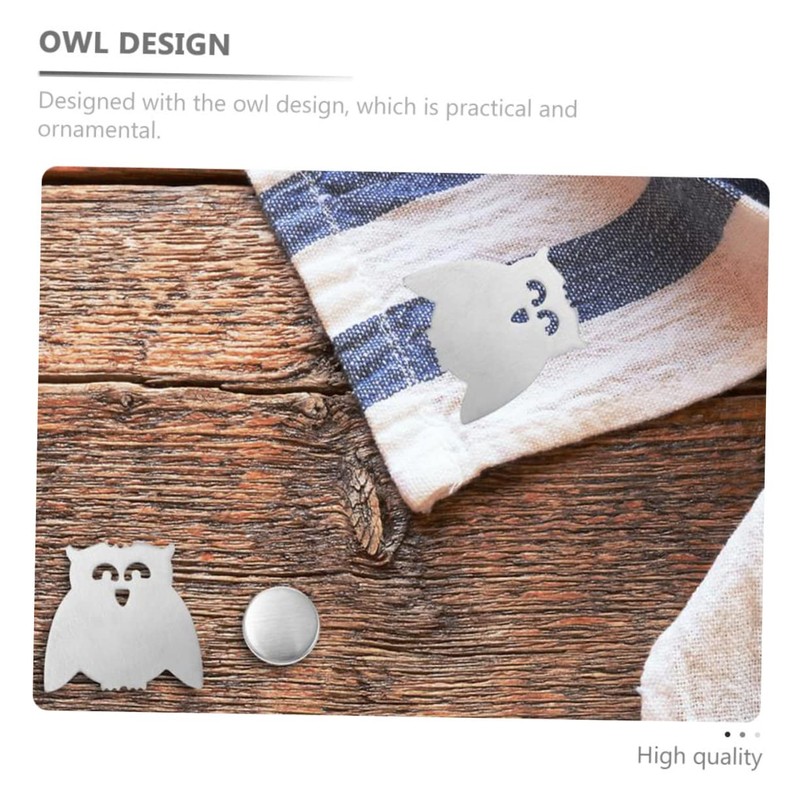 GRIRIW 6pcs Windproof Tablecloth Holders Magnetic Owl Design Table Cover