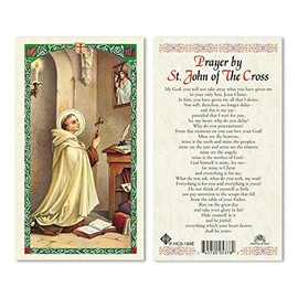 SAINT JOHN OF THE CROSS ENGLISH HOLY CARD LAMINATED PRAYER CARDS