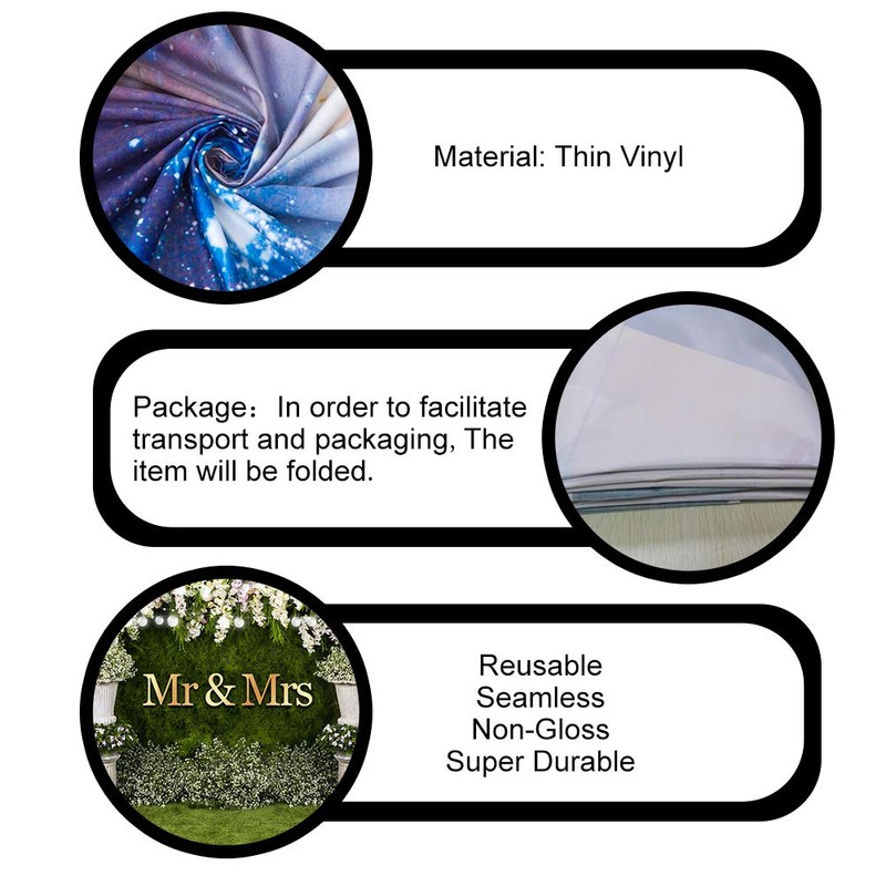 PHMOJEN 7x5ft Wedding Backdrop, Vinyl White Curtain Floral Grass Wall