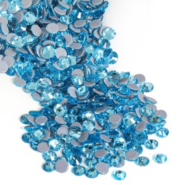 Beadsland Hotfix Rhinestones, 2880pcs Flatback Crystal Rhinestones for Crafts Clothes DIY Decorations, Aquamarine, SS6, 1.9-2.1mm